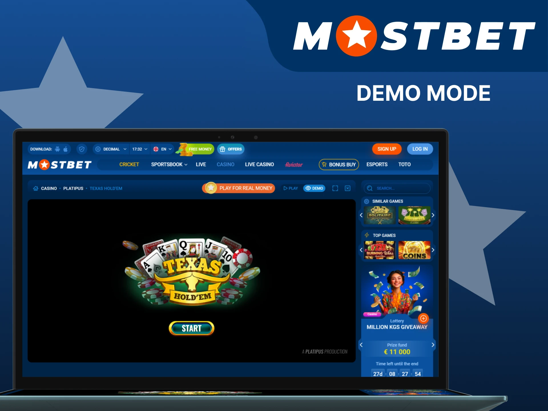 Play card games in demo mode on the Mostbet platform.