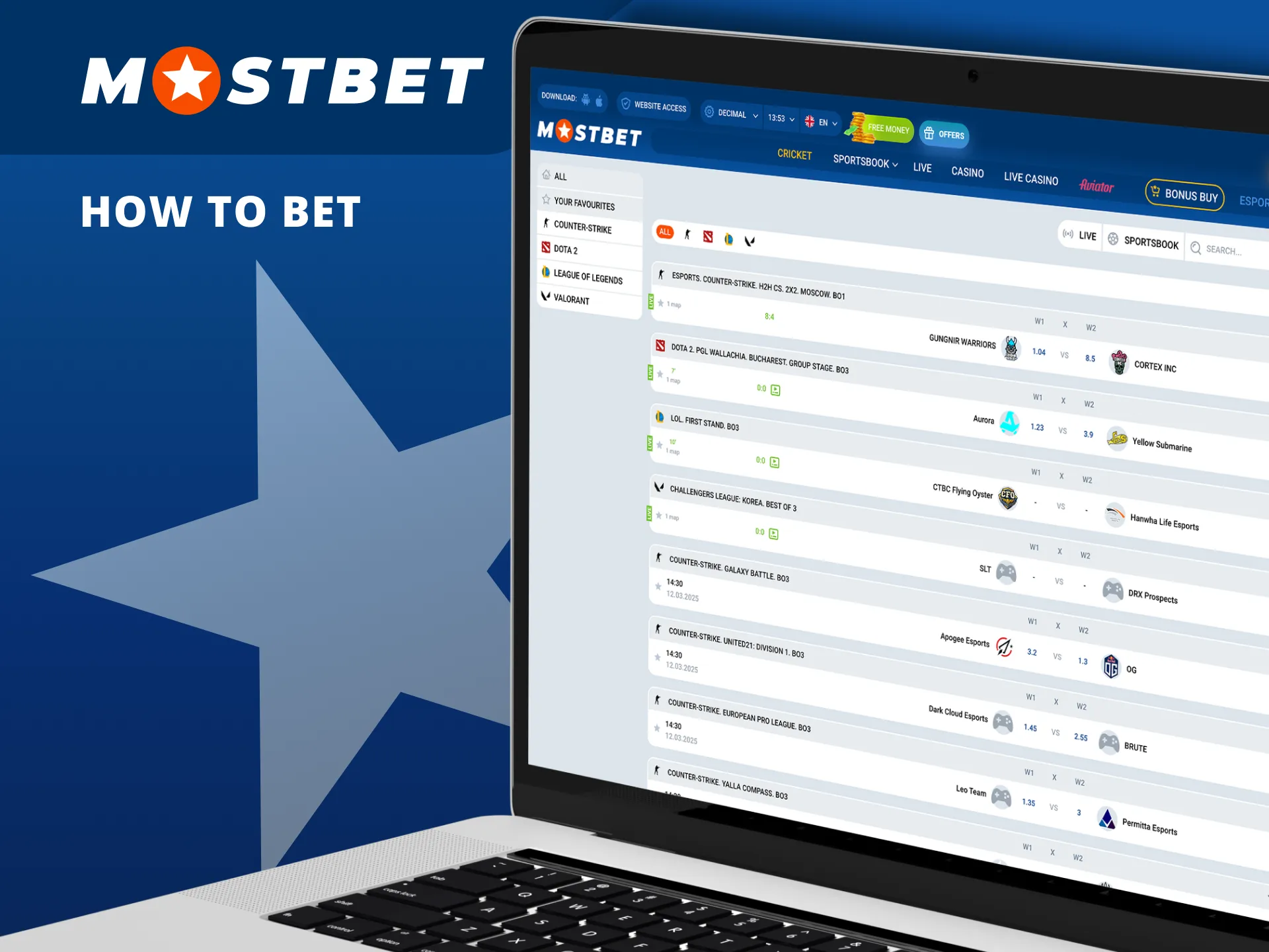 Follow Mostbet’s step-by-step guide to place eSports bets and track your results.