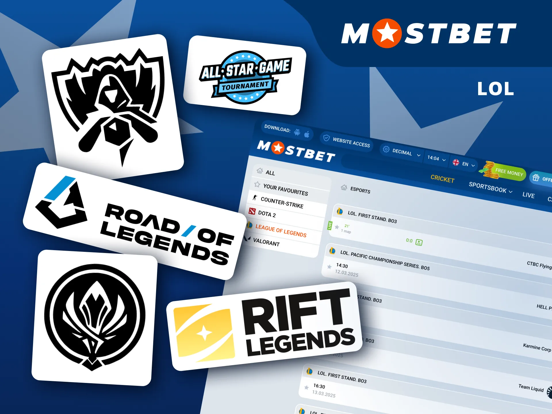 Enjoy dynamic LOL gameplay with betting options on competitions like Mid-Season Invitational.