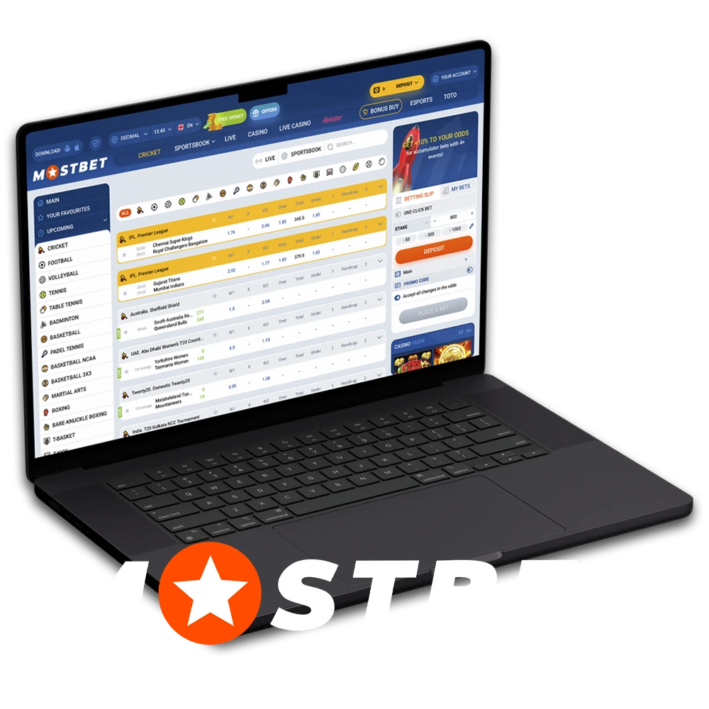 Place your bets and win with the best bookmaker Mostbet.