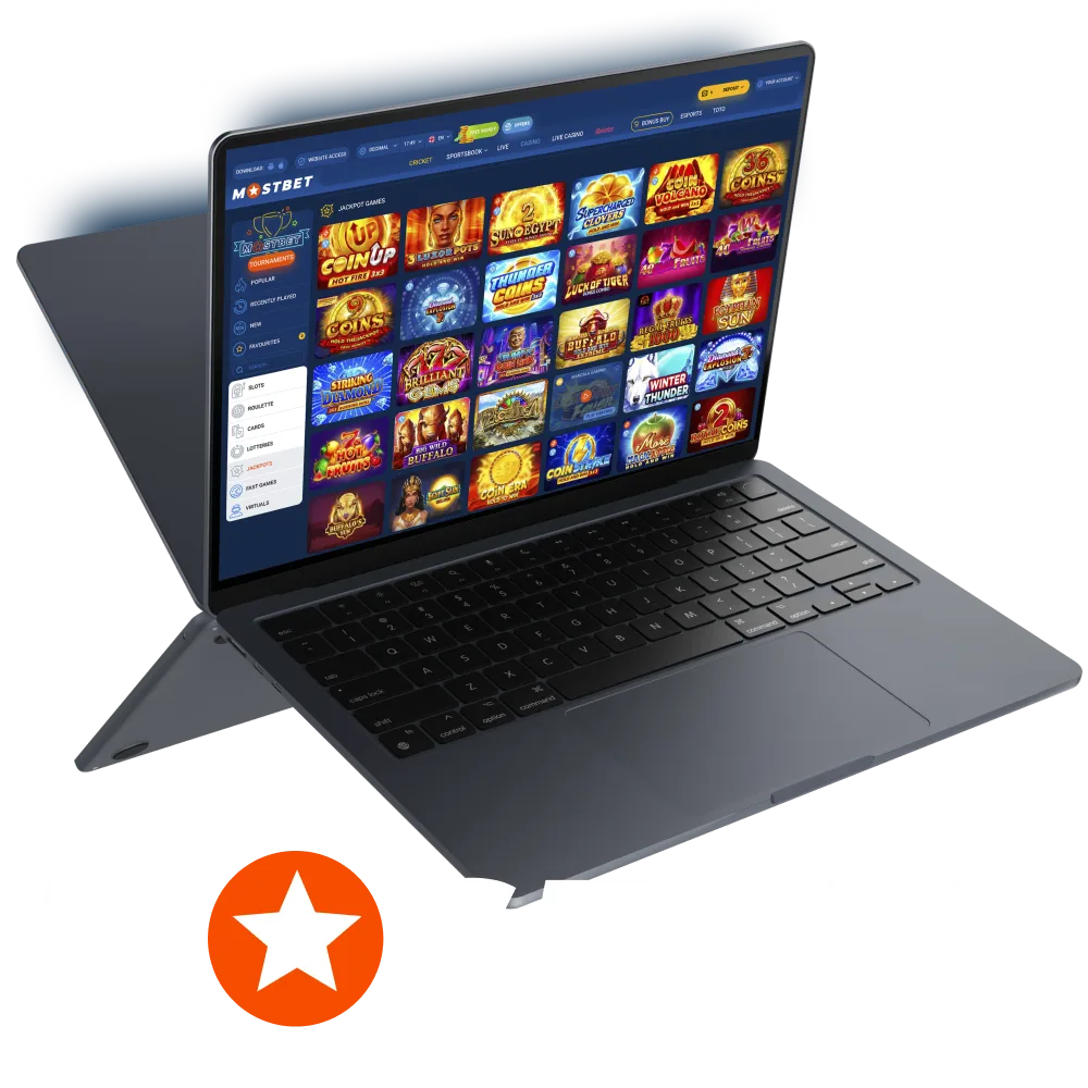 Play hundreds of jackpot games from top providers on Mostbet in Bangladesh.