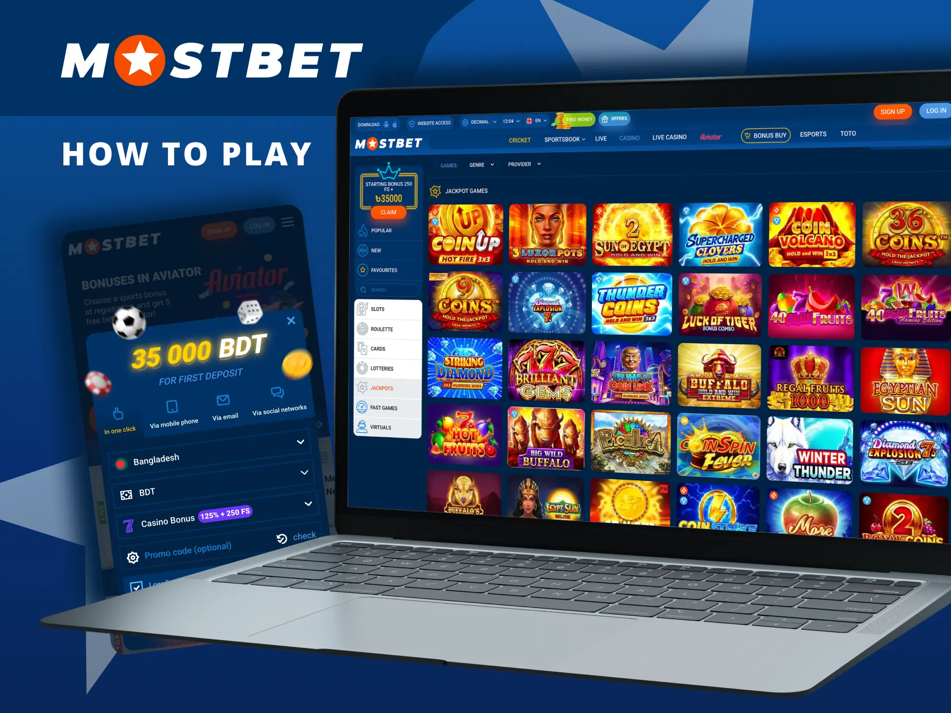 Step-by-step guide to enjoy thrilling jackpot games on Mostbet Casino.
