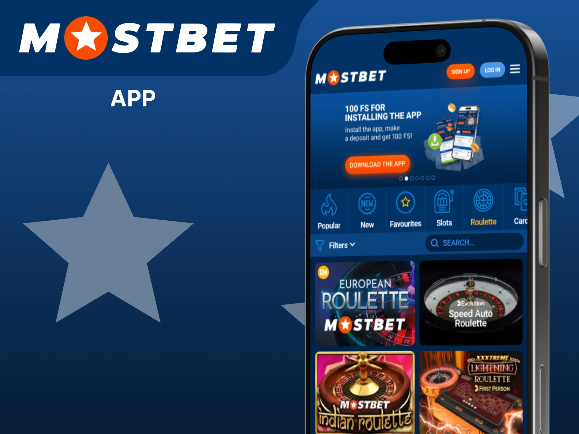 Play roulette on the Mostbet app for Android and iOS.