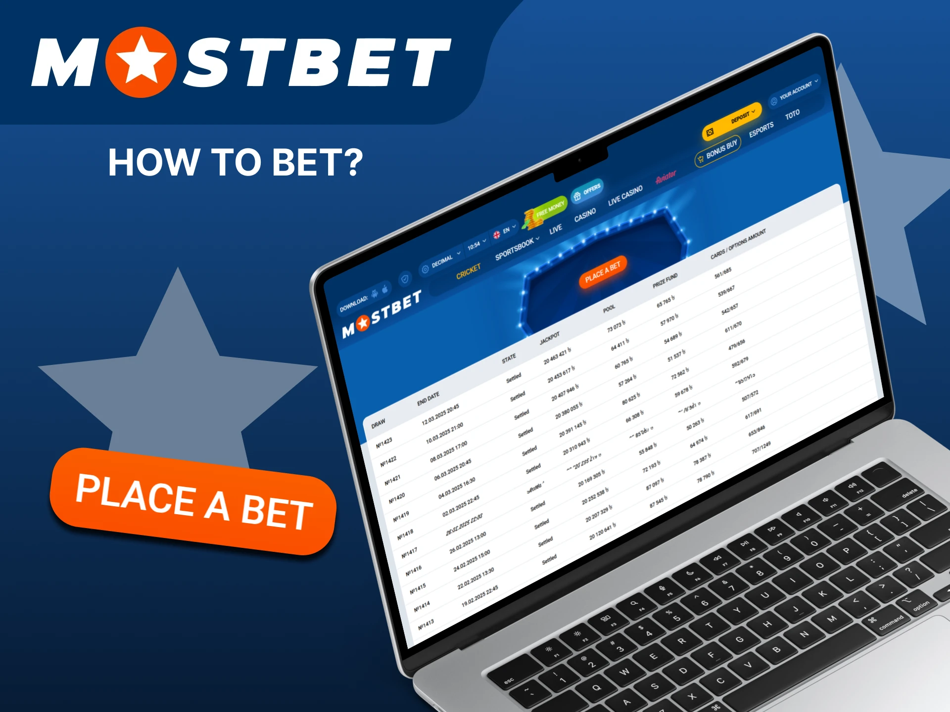 Learn how to bet on TOTO on the Mostbet website.